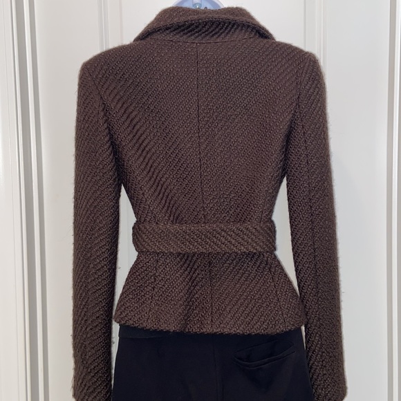 Zara - Collared Wool Jacket with Belt/Tie - Picture 2 of 5